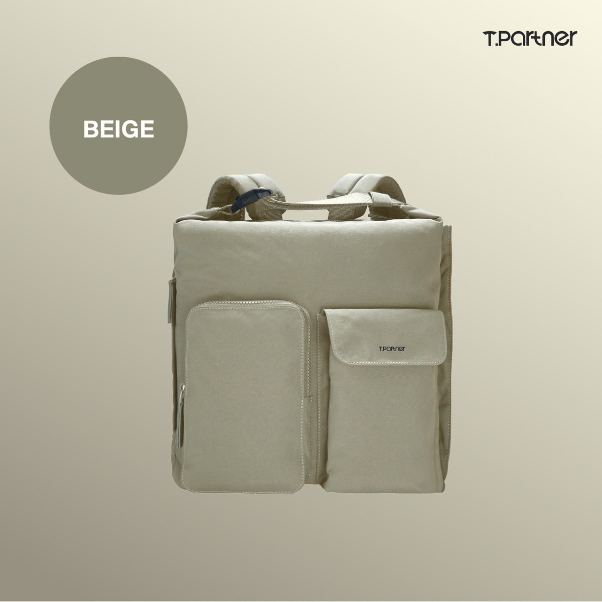 กระเป๋าเป้สะพายหลังสีเบจ 4 in 1 Everyday Backpack ดีไซน์เรียบหรู เหมาะกับการใช้งานทุกวัน